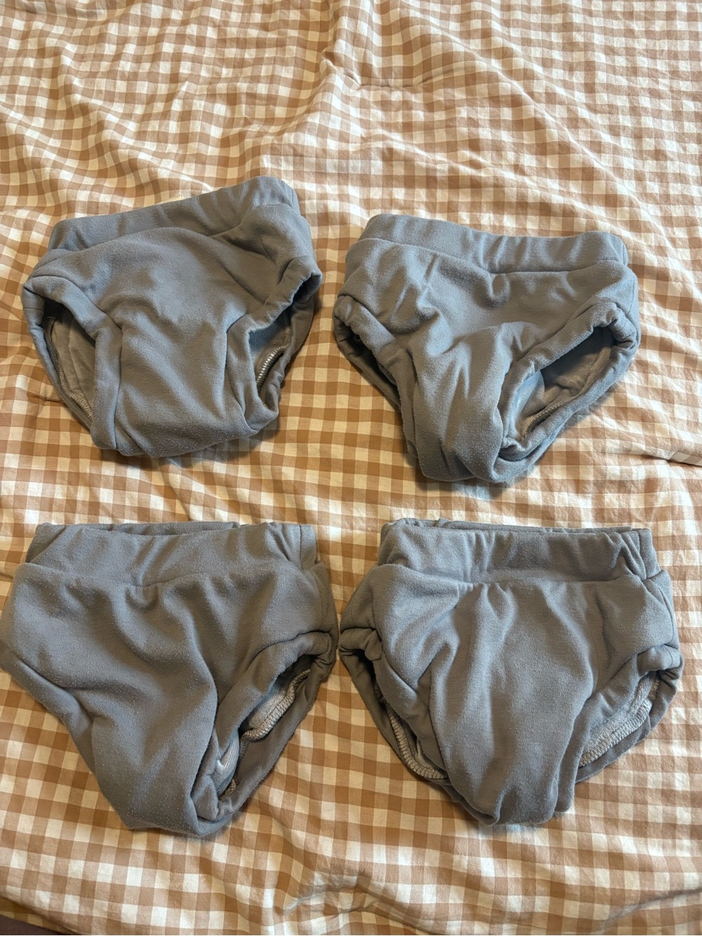 Posh Kids Light Gray Training Pants - Set of 4